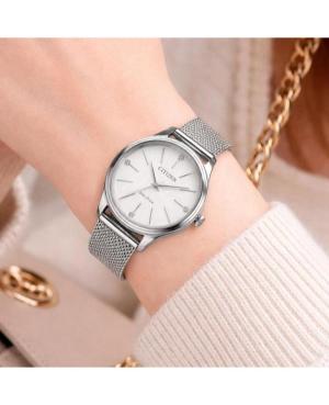 Women Klassisch Japan Quartz Analog Watch CITIZEN EM1220-82A Silver Dial 34mm image 1
