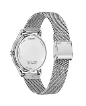 Women Klassisch Japan Quartz Analog Watch CITIZEN EM1220-82A Silver Dial 34mm image 3