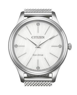Women Klassisch Japan Quartz Analog Watch CITIZEN EM1220-82A Silver Dial 34mm image 5
