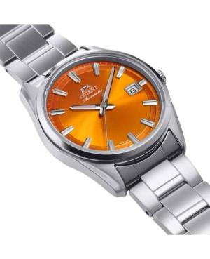 Vyriškas Klasikinis Japoniškas Kvarcinis - elektroninis, Solar Rodyklinis Watch ORIENT RA-AC0R08Y30B Oranžinis Dial 38.5mm image 4