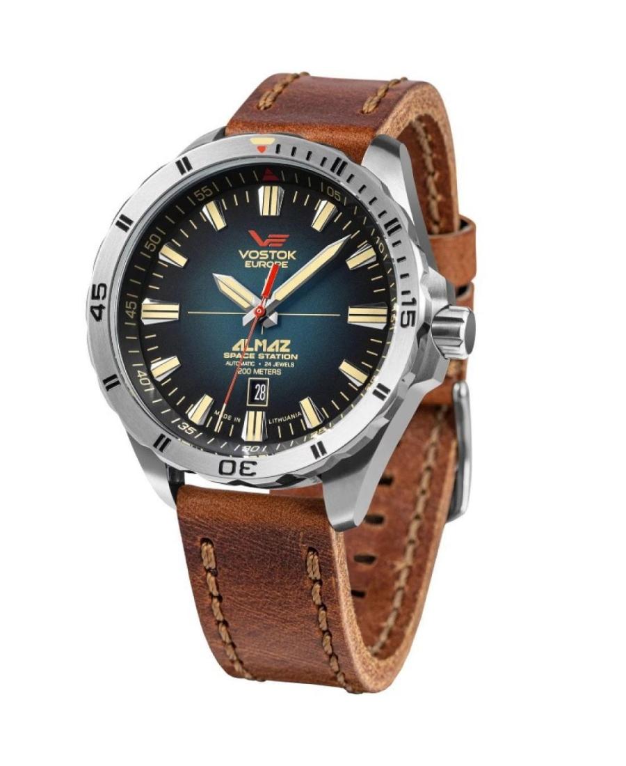 Men Sports Diver Automatic Analog Watch VOSTOK EUROPE NH35A-320A678 Blue Dial 47mm