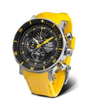 Men Sports Functional Diver Luxury Quartz Analog Watch Chronograph VOSTOK EUROPE YM86-620A505LEBK-SLYE Gold color Dial 49mm