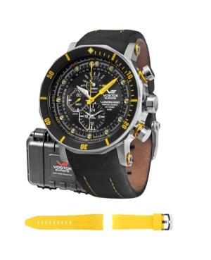 Mężczyźni sportowy Funkcjonalny Diver Luxury kwarcowy analogowe Zegarek Budzik VOSTOK EUROPE YM86-620A505LEBK-SLYE Złoty kolor W image 5