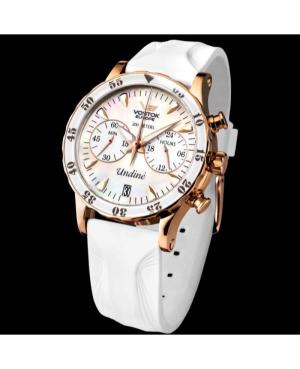 Women Sports Fashion Diver Quartz Analog Watch Chronograph VOSTOK EUROPE VK64-515B528BRRG-LEWH-SLWH Mother of Pearl Dial 42mm image 4