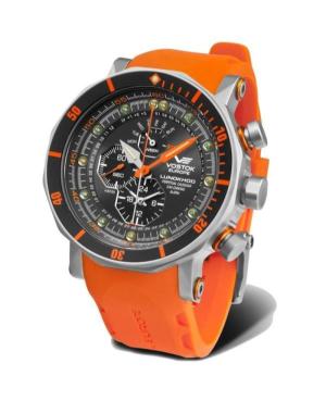 Men Sports Functional Diver Luxury Quartz Analog Watch Alarm VOSTOK EUROPE YM86-620A506LEBK-SLOR Black Dial 49mm