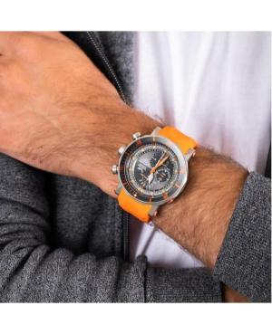 Men Functional Sports Diver Luxury Quartz Analog Watch Alarm VOSTOK EUROPE YM86-620A506LEBK-SLOR Orange Dial 49mm image 1