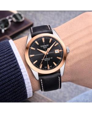 Vyriškas Klasikinis Luxury Swiss Kvarcinis - elektroninis, Solar Rodyklinis Watch TISSOT T927.407.46.051.00 Juodas Dial 33mm image 1