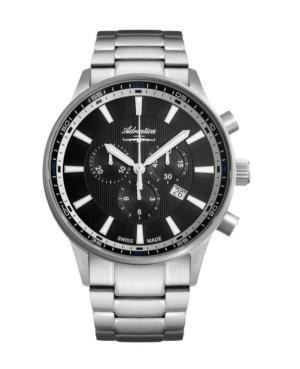 Vyriškas Classic Analog Swiss Kvarcinis Watch Chronograph ADRIATICA Juodas Dial 46mm A8281.4114CH1