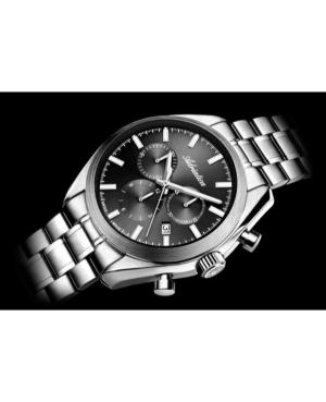 Mężczyźni Classic Analog Szwajcar Zegarek Chronograf ADRIATICA Czarny Wybierz 42mm A8350.5116CH image 3