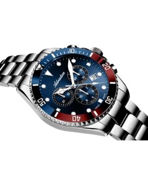 Men Classic Analog Swiss Watch Chronograph ADRIATICA Modrá Dial 42mm A8347.T195CHR image 3