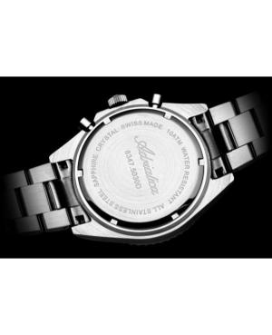 Mężczyźni Classic Analog Szwajcar Zegarek Chronograf ADRIATICA Niebieska Wybierz 42mm A8347.T195CHR image 6
