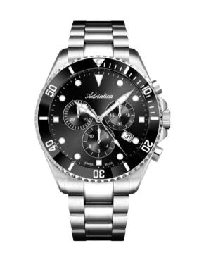 Vyriškas Classic Analog Swiss Watch Chronograph ADRIATICA Juodas Dial 42mm A8347.Y194CH