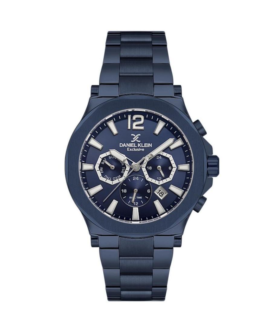 Men Classic Quartz Analog Watch DANIEL KLEIN DK.1.14216-4 Blue Dial 45mm