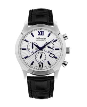 Men Classic Analog Swiss Quartz Watch Chronograph ADRIATICA Silver Dial 43mm A8140.52B3CH