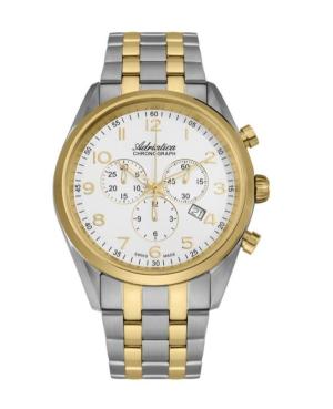 Mężczyźni Classic Analog Szwajcar kwarcowy Zegarek Chronograf ADRIATICA Srebrna Wybierz 45mm A8204.2123CH