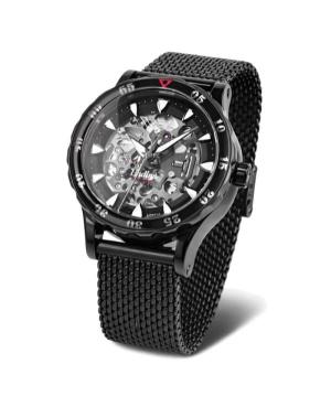 Women Fashion Sports Diver Automatic Analog Watch Skeleton VOSTOK EUROPE NH72-515D766BRBK-LEBK-SLWH Černá Dial