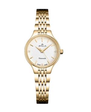 Kobiety Classic Analog Szwajcar kwarcowy Zegarek APPELLA Srebrna Wybierz 24.9mm L50025.1113DQ