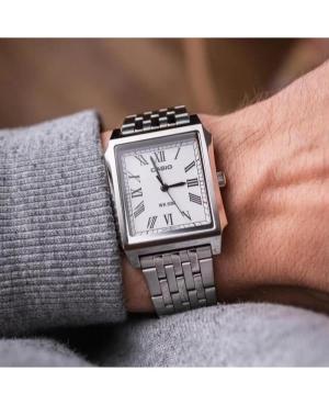 Mężczyźni klasyczny Japonia kwarcowy analogowe Zegarek CASIO MTP-B190D-7BVEF Biały Wybierz 31.5mm image 3