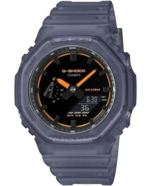 Men Sports Functional Diver Japan Quartz Digital Watch Timer CASIO GA-2100K-2AER G-Shock Orange Dial 45mm