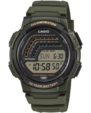 Men Sports Functional Japan Quartz Digital Watch Timer CASIO WS-1800-3AVEF Silver color Dial 45mm
