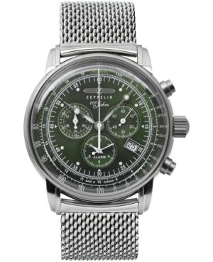 Men Klassisch Quartz Analog Watch Chronograph ZEPPELIN 8680M-4 Grün Dial 43mm image 1