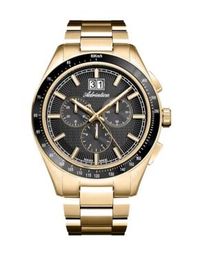 Men Classic Analog Swiss Quartz Watch Chronograph ADRIATICA Černá Dial 24mm A8245.1116CH
