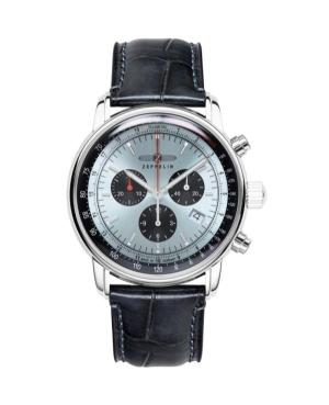 Мужские Кварцевые Часы Хронограф ZEPPELIN 8886-2 Синий Циферблат 42mm