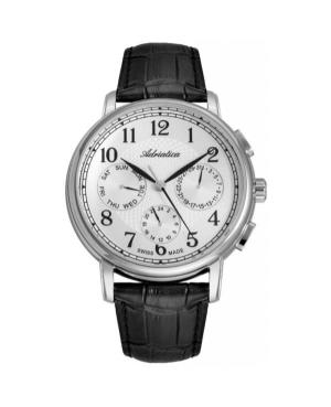 Vyriškas Classic Analog Klasikinis Swiss Kvarcinis Watch ADRIATICA Sidabras Dial 42mm A8256.5223QFXL