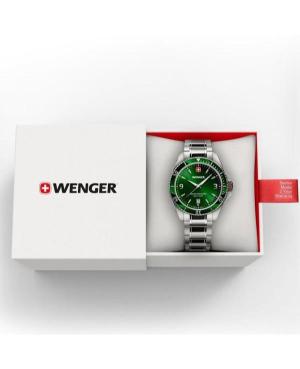 Mężczyźni klasyczny Diver Szwajcar kwarcowy analogowe Zegarek WENGER 01.2031.102 Zielony Wybierz 40mm image 2