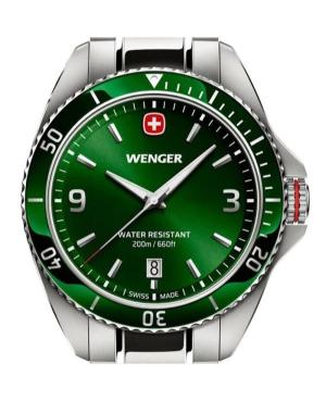 Mężczyźni klasyczny Diver Szwajcar kwarcowy analogowe Zegarek WENGER 01.2031.102 Zielony Wybierz 40mm image 7