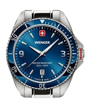 Vyriškas Klasikinis Diver Swiss Kvarcinis Rodyklinis Watch WENGER 01.2031.103 Mėlyna Dial 40mm image 5