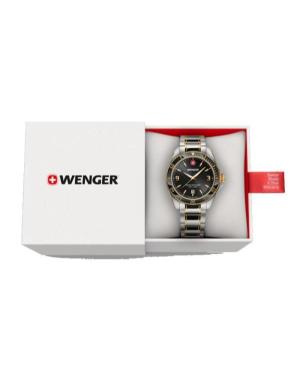 Men Klasické Diver Swiss Quartz Analog Watch WENGER 01.2031.104 Černá Dial 40mm image 1