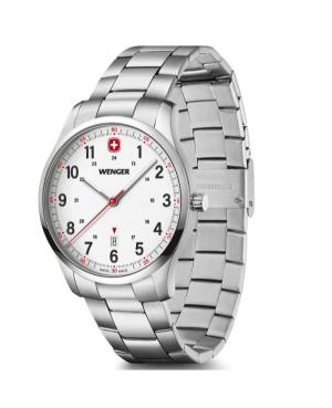Men Sports Klasické Swiss Quartz Analog Watch WENGER 01.1441.133 Bílá Dial 42mm image 5