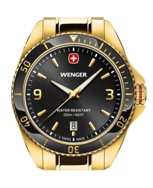 Men Klassisch Diver Swiss Quartz Analog Watch WENGER 01.2031.107 Schwarz Dial 40mm image 6