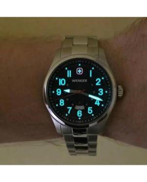 Mężczyźni klasyczny Szwajcar kwarcowy analogowe Zegarek WENGER 01.0541.123 Czarny Wybierz 43mm image 3