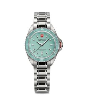 Women Sports Klassisch Diver Swiss Quartz Analog Watch WENGER 01.2021.103 Blau Dial 34mm