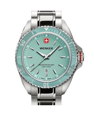 Women Classic Sports Diver Swiss Quartz Analog Watch WENGER 01.2021.103 Blue Dial 34mm image 4
