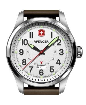 Men Klasické Swiss Quartz Analog Watch WENGER 01.0541.120 Bílá Dial 43mm image 5