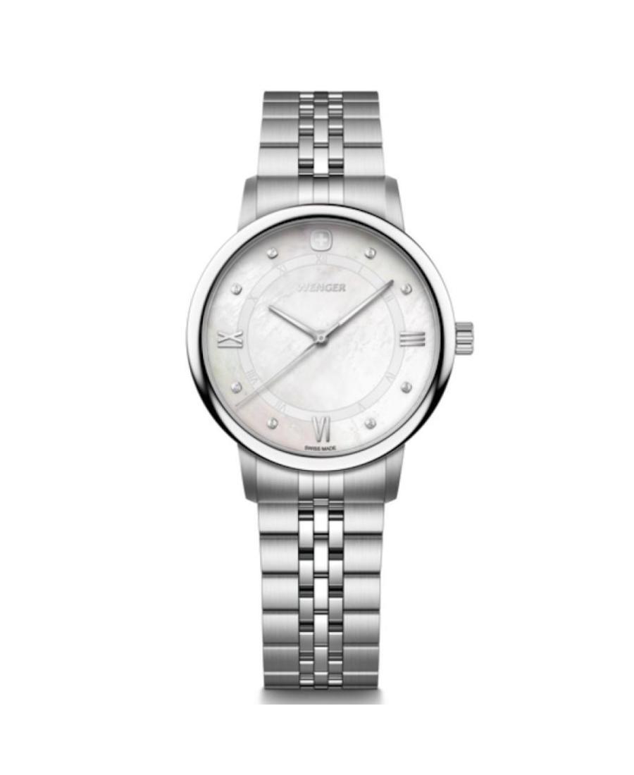 Kobiety klasyczny Szwajcar kwarcowy analogowe Zegarek WENGER 01.1721.118 Matka Perłowa Wybierz 35mm