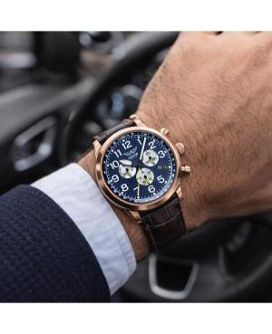 Men Sports Swiss Quartz Watch Chronograph AVIATOR V.2.25.2.170.0 Modrá Dial 45mm image 2