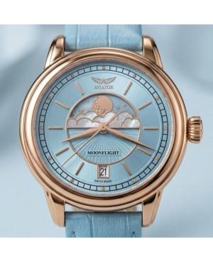 Women Classic Swiss Quartz Analog Watch AVIATOR V.1.33.2.360.4 Blue Dial 36mm image 3