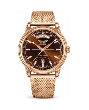 Men Classic Luxury Swiss Automatic Watch AVIATOR V.3.20.2.226.5 Brown Dial 45mm