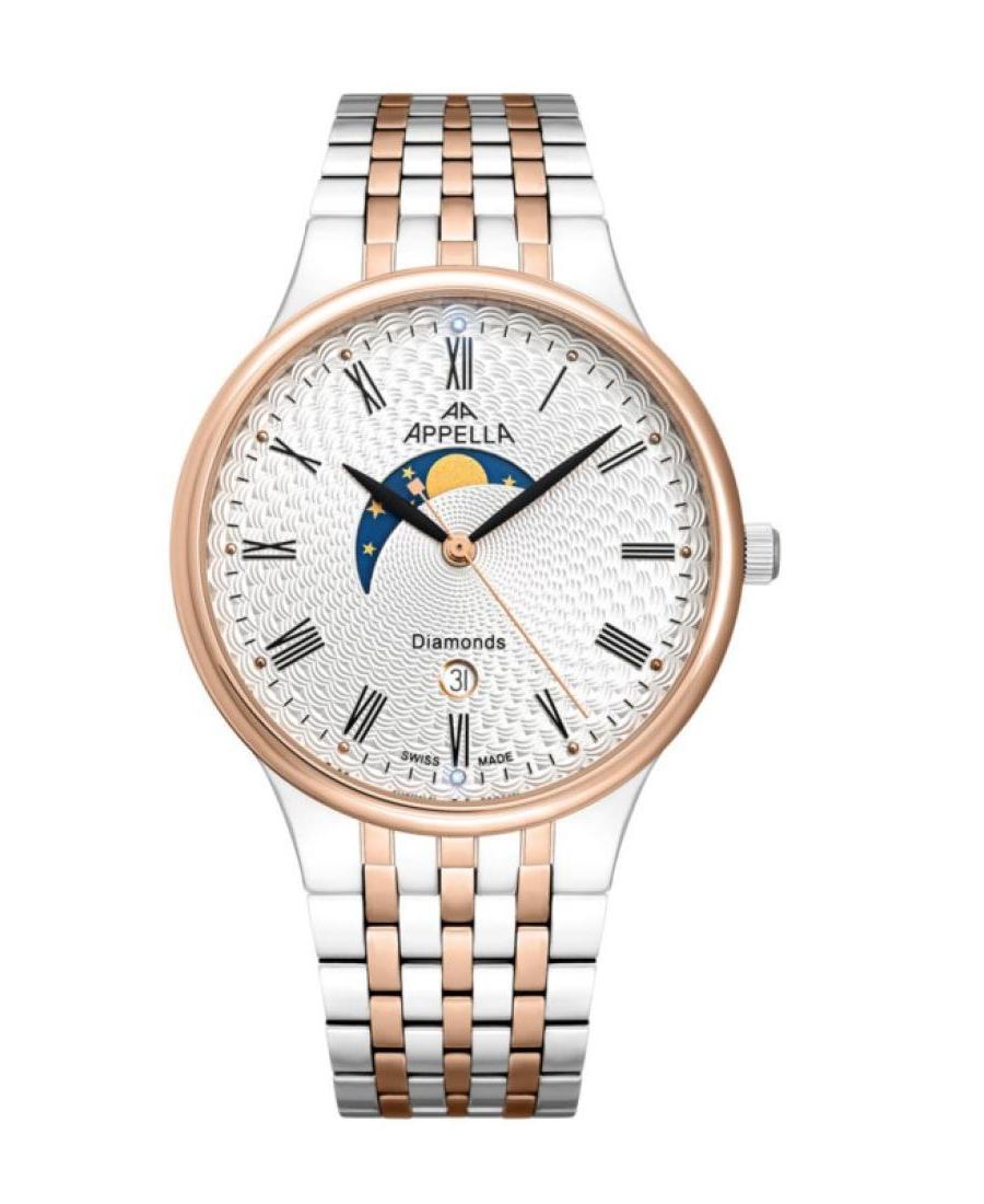 Men Classic Analog Swiss Quartz Watch APPELLA Silver Dial 41mm L12002.R133DMQ