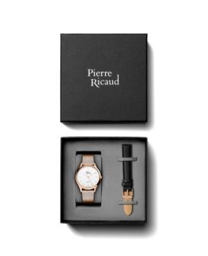 Kobiety Classic Analog kwarcowy Zegarek PIERRE RICAUD Srebrna Wybierz 37mm P22033.92R3Q-SET