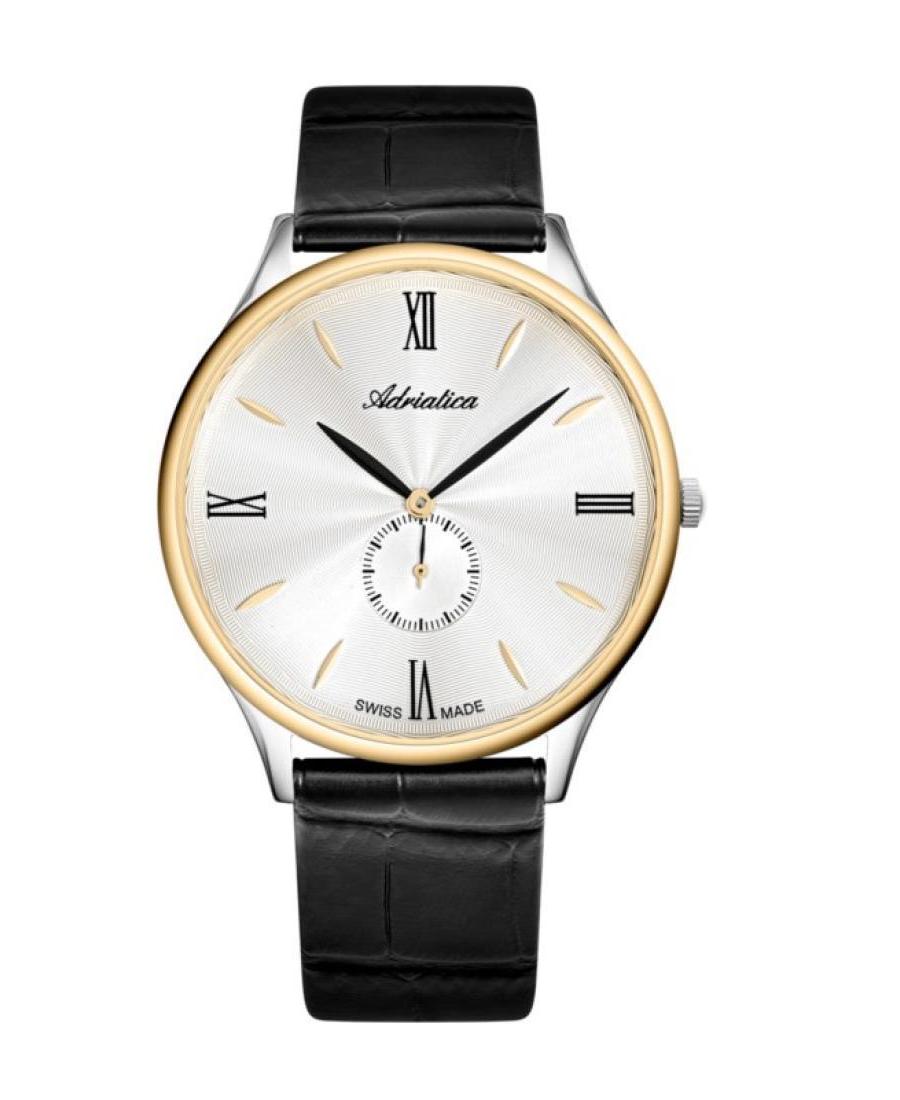 Men Classic Analog Swiss Quartz Watch ADRIATICA Gold color Dial 41mm A1230.2263QXL
