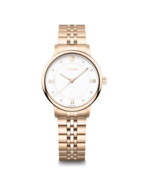 Women Klasické Swiss Quartz Analog Watch WENGER 60.1721.119 Bílá Dial 35mm