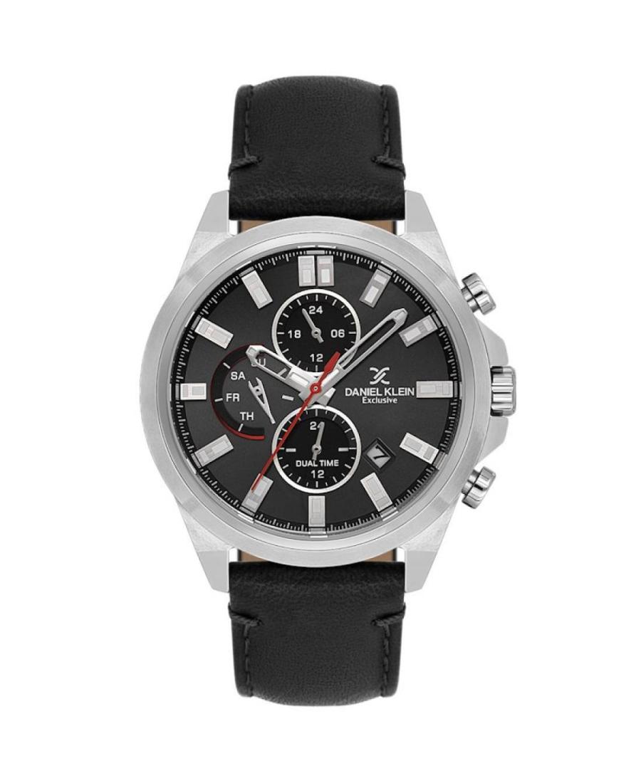 Men Klassisch Quartz Analog Watch DANIEL KLEIN DK.1.14244-2 Schwarz Dial 44mm