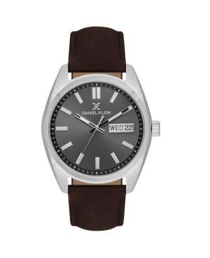 Men Classic Quartz Analog Watch DANIEL KLEIN DK.1.14196-2 Silver color Dial 42mm