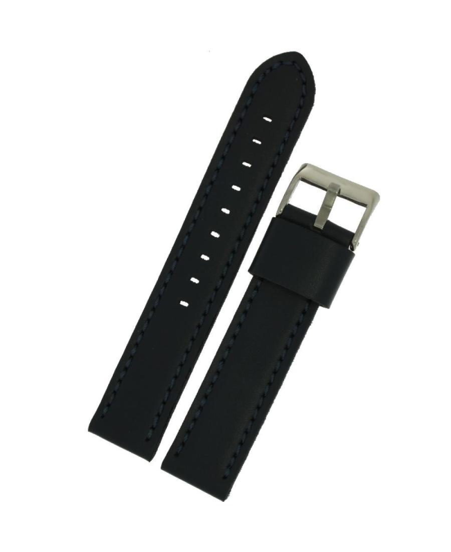 Watch Strap Diloy 415.05.18 Leather Blue Mėlyna 18 mm