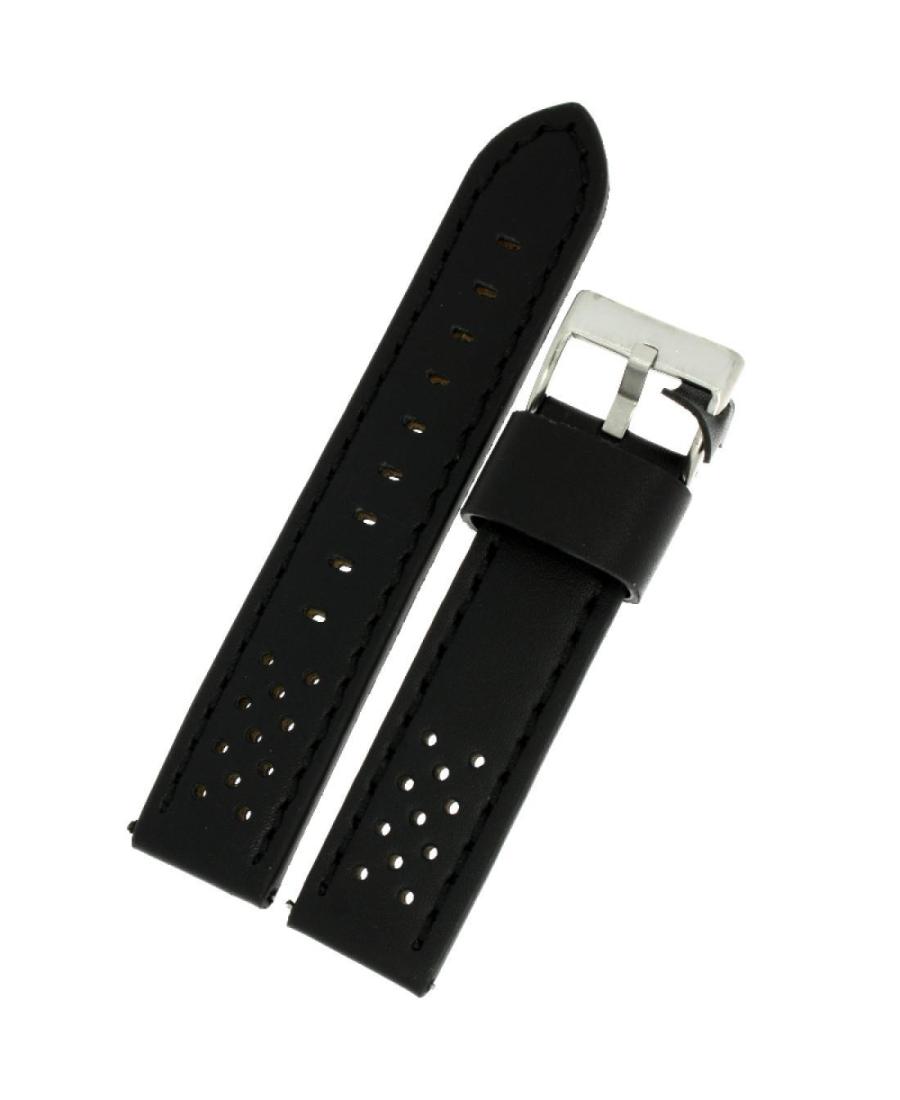 Watch Strap Diloy 398.01.20 Black Schwarz 20 mm